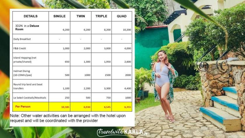 Le Soleil de Boracay Rates
